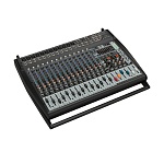 BEHRINGER PMP6000 - микшер-усилит,2х800 Вт,12 моно/4 стер,эквалайзер,эффекты,подавитель обр.связи