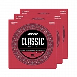 D'ADDARIO EJ27N-3D - струны для классической гитары, Normal Tension(в комплекте 3 упаковки)