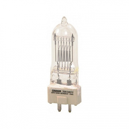 OSRAM 64670 T/25 - лампа галоген. 230 В/500 Вт, GY9,5 < 300 час.