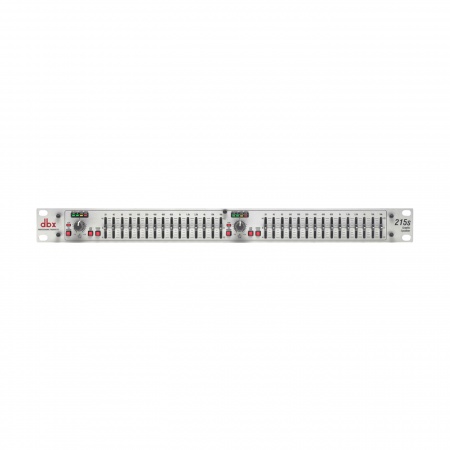 dbx 215SV - графический эквалайзер, 2-х кан., 2/3 октавный с постоянной добротностью, 15-полосный.