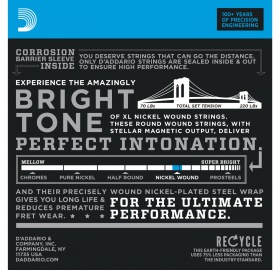 D'ADDARIO EXL110-3D - струны для электрогитары, Regular Light, никель, 10-46, 3 комплекта D'ADDARIO EXL110-3D - струны для электрогитары, Regular Light, никель, 10-46, 3 комплекта