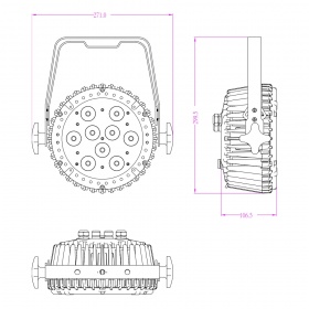 INVOLIGHT LEDPAR95W - светодиодный всепогодный прожектор RGBWA 9x10Вт, IP65, DMX-512 INVOLIGHT LEDPAR95W - светодиодный всепогодный прожектор RGBWA 9x10Вт, IP65, DMX-512
