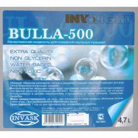 INVOLIGHT BULLA-500 - жидкость для генераторов мыльных пузырей, 4,7 л INVOLIGHT BULLA-500 - жидкость для генераторов мыльных пузырей, 4,7 л