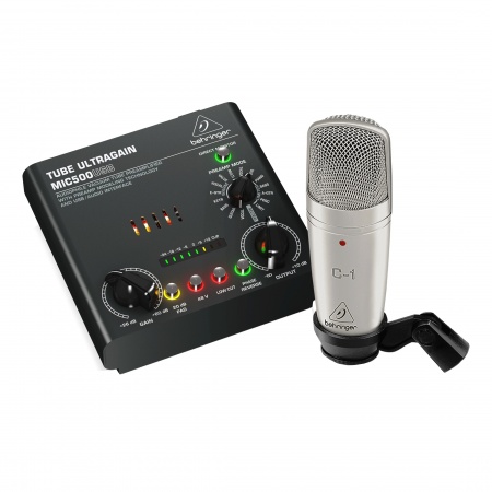 BEHRINGER VOICE STUDIO - комплект для звукозаписи, ламповый предусилитель MIC500USB,конденсаторный м BEHRINGER VOICE STUDIO - комплект для звукозаписи, ламповый предусилитель MIC500USB,конденсаторный м