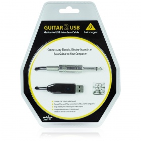 BEHRINGER GUITAR 2 USB - гитарный USB-аудиоинтерфейс (кабель), 44.1кГц и 48 кГц, длина 5 м. BEHRINGER GUITAR 2 USB - гитарный USB-аудиоинтерфейс (кабель), 44.1кГц и 48 кГц, длина 5 м.