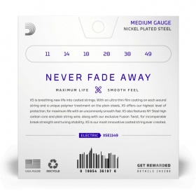 D'ADDARIO XSE1149 - струны для электрогитары, никелированная сталь, с покрытием D'ADDARIO XSE1149 - струны для электрогитары, никелированная сталь, с покрытием