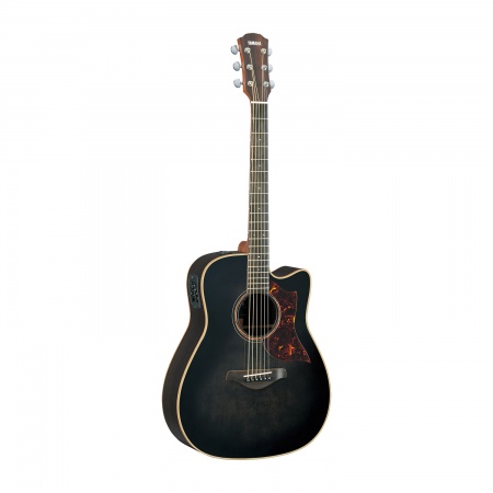 YAMAHA A3R TBL - электроакустическая гитара, задняя дека массив палисандра, цвет черный прозрачный