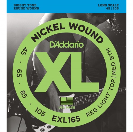 D'ADDARIO EXL165 - струны для БАС-гитары, soft/reg, 045-105 D'ADDARIO EXL165 - струны для БАС-гитары, soft/reg, 045-105