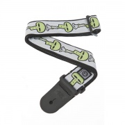 PLANET WAVES 50JS06 - гитарный ремень, тканый, для эл.гитар (зелёные инопланетяне)