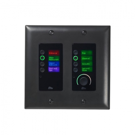 BSS EC-8BV-BLK-EU - панельный контроллер с 8 кнопками и регулятором уровня, Ethernet , цвет чё BSS EC-8BV-BLK-EU - панельный контроллер с 8 кнопками и регулятором уровня, Ethernet , цвет чё