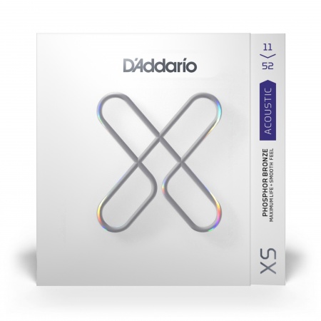 D'ADDARIO XSAPB1152 - струны с покрытием для акустической гитары, фосфорная бронза, калибр 11-52