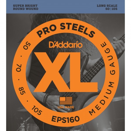 D'ADDARIO EPS160 - струны для БАС-гитары, ProSteels/Long, 50-105 D'ADDARIO EPS160 - струны для БАС-гитары, ProSteels/Long, 50-105