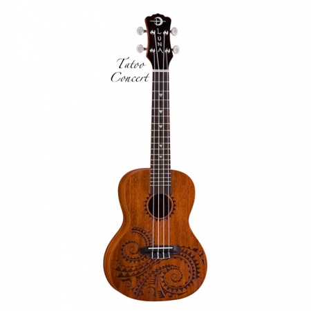 LUNA UKE TC MAH - укулеле, концерт, чехол , коричневая, лазерная гравировка - волшебные узоры LUNA UKE TC MAH - укулеле, концерт, чехол , коричневая, лазерная гравировка - волшебные узоры