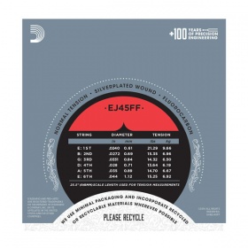 D'ADDARIO EJ45FF - струны для классической гитары,карбон, среднее натяжение D'ADDARIO EJ45FF - струны для классической гитары,карбон, среднее натяжение