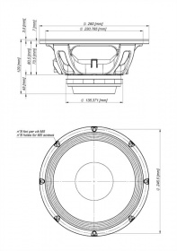 EIGHTEEN SOUND 10NW750/8 - 10' динамик, 8 Ом , 450 Вт AES, SPL 94 дБ, 50...5000 Гц EIGHTEEN SOUND 10NW750/8 - 10' динамик, 8 Ом , 450 Вт AES, SPL 94 дБ, 50...5000 Гц