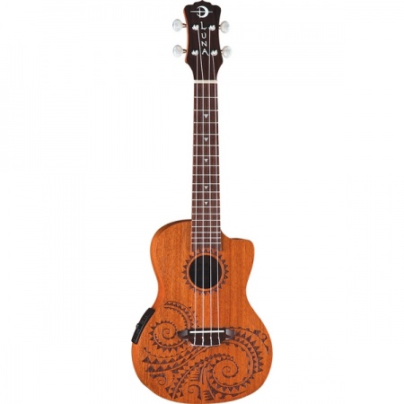 LUNA UKE TEC MAH - укулеле, концерт,с подключением,красное дерево,цвет натур.,с чехлом