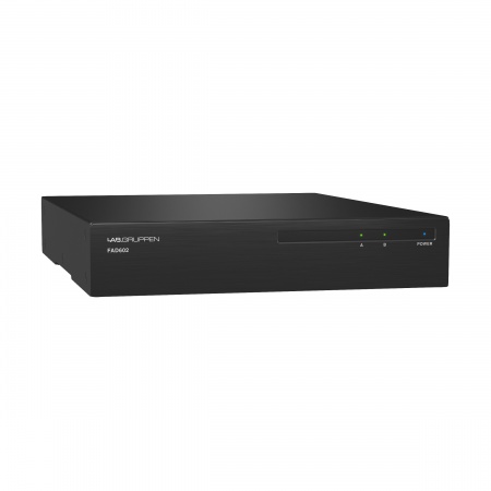 LAB.GRUPPEN FAD602 - двухканальный усилитель мощности, 2 x 60 Вт, 4/8 Ом и 70/100 В, DANTE LAB.GRUPPEN FAD602 - двухканальный усилитель мощности, 2 x 60 Вт, 4/8 Ом и 70/100 В, DANTE