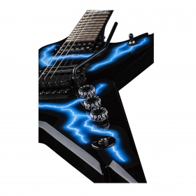 DEAN RZR LTNG - электрогитара серии Dime Razorback, 22 лада, HH, кейс, графика 'молния' DEAN RZR LTNG - электрогитара серии Dime Razorback, 22 лада, HH, кейс, графика 'молния'