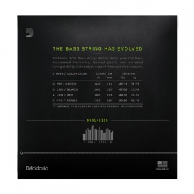 D'ADDARIO NYXL45105 - струны для БАС-гитары,Long Scale, L Top/Med Bottom, 45-105 D'ADDARIO NYXL45105 - струны для БАС-гитары,Long Scale, L Top/Med Bottom, 45-105