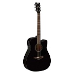 YAMAHA FGX800C BL - электроакустическая гитара с вырезом, цвет черный