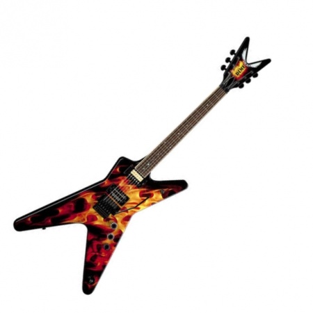 DEAN DBDF - электрогитара,22 лада,24 3/4,HH,2V+1T, Floyd Rose, графика Flame DEAN DBDF - электрогитара,22 лада,24 3/4,HH,2V+1T, Floyd Rose, графика Flame