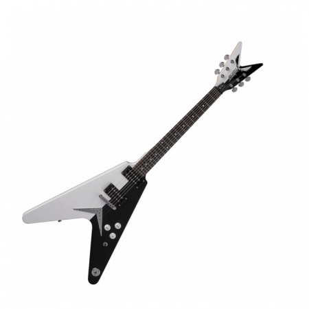 DEAN MS STD - элегтрогитара, flying V, модель Майкла Шенкера, HH, 22 лада, цвет черно-белый DEAN MS STD - элегтрогитара, flying V, модель Майкла Шенкера, HH, 22 лада, цвет черно-белый