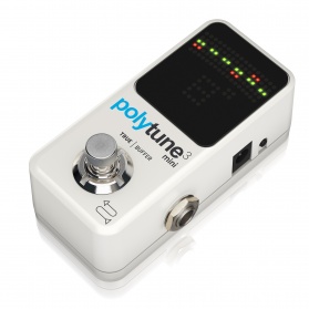TC ELECTRONIC POLYTUNE 3 MINI - хроматический тюнер с полифоническим режимом и отключаемым буфером TC ELECTRONIC POLYTUNE 3 MINI - хроматический тюнер с полифоническим режимом и отключаемым буфером