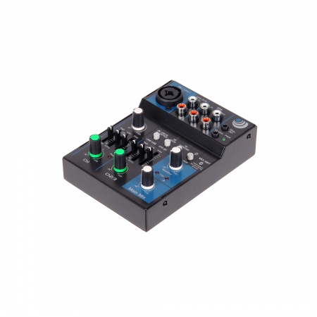 INVOTONE MiX .3BT - микшерный пульт, 1 микрофонный вход, стереопара RCA, двухполосный эквалайзер
