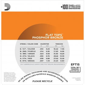 D'ADDARIO EFT15 - струны для акустической гитары, фосфор/бронза, полир, Extra Light 10-47* D'ADDARIO EFT15 - струны для акустической гитары, фосфор/бронза, полир, Extra Light 10-47*