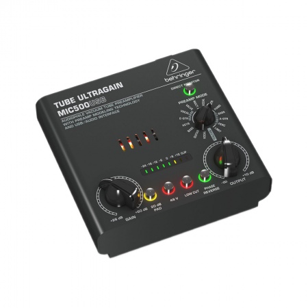 BEHRINGER MIC500USB - микрофонный/инструментальный предусилитель BEHRINGER MIC500USB - микрофонный/инструментальный предусилитель