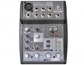 BEHRINGER 502 - микшер,5 входов, выходы основ.микса, стереовыход на наушники и CD/tape,эквалайзер BEHRINGER 502 - микшер,5 входов, выходы основ.микса, стереовыход на наушники и CD/tape,эквалайзер