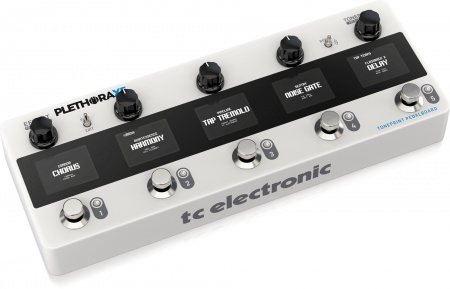 TC ELECTRONIC PLETHORA X5 - цифровой гитарный процессор эффектов, 5 футсвитчей, функция TonePrint TC ELECTRONIC PLETHORA X5 - цифровой гитарный процессор эффектов, 5 футсвитчей, функция TonePrint