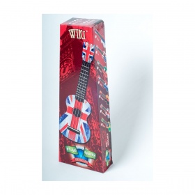 WIKI UK/DE - гитара укулеле сопрано, липа, рисунок 'немецкий флаг', чехол в комплекте WIKI UK/DE - гитара укулеле сопрано, липа, рисунок 'немецкий флаг', чехол в комплекте