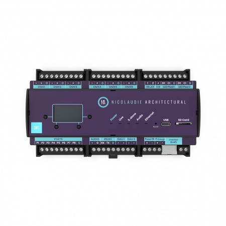 NICOLAUDIE ARCHITECTURAL DINA-DR1 LITE - DMX-интерфейс, 6х DMX512 , 20 зон, 2000 сцен, USB-C, RDM,