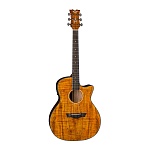 DEAN AX E SPALT - электроакустическая гитара с вырезом, ель, 3х полосный EQ, тюнер, цвет натуральный