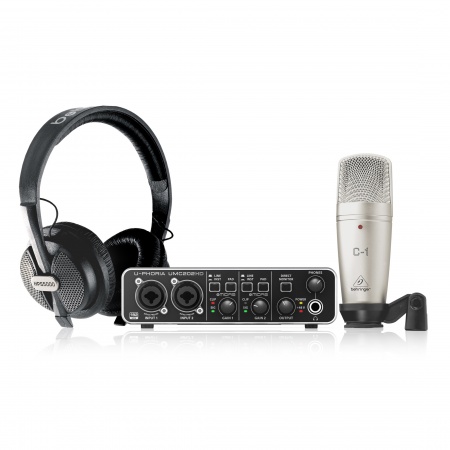 BEHRINGER U-PHORIA STUDIO PRO - комплект для записи с USB аудиоинтерфейсом, конденсаторным микрофоно BEHRINGER U-PHORIA STUDIO PRO - комплект для записи с USB аудиоинтерфейсом, конденсаторным микрофоно