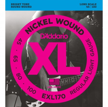 D'ADDARIO EXL170 - струны для БАС-гитары, soft long 045-100 D'ADDARIO EXL170 - струны для БАС-гитары, soft long 045-100