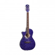 LUNA FLO PF QM LEFTY PASSIONFLOWERS - электроакустическая гитара дредноут с вырезом ЛЕВОСТОРОННЯЯ